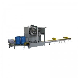 水合肼灌裝機 ?50-100L石油化工無(wú)動(dòng)力滾筒灌裝機