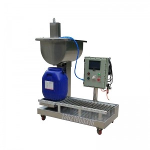 ? 鋰電灌裝機械 半自動(dòng)25kg液體灌裝機 刻度精準 定制加工