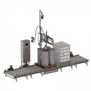 密閉式稱(chēng)重灌裝機_1000L-IBC噸桶粘稠液體灌裝機